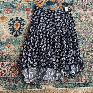 Nordstrom’s navy floral skirt by code mode 3x